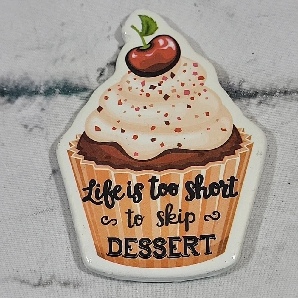 Cupcake Fridge Magnets Funny Lot Of 3 Like Big‎ Bundts Life Is Short Home Sweet